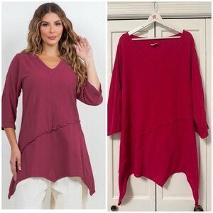 Cottonways Rachel Top 100% Cotton Gauze Resort Wear Top with Flowing Fit Size 3